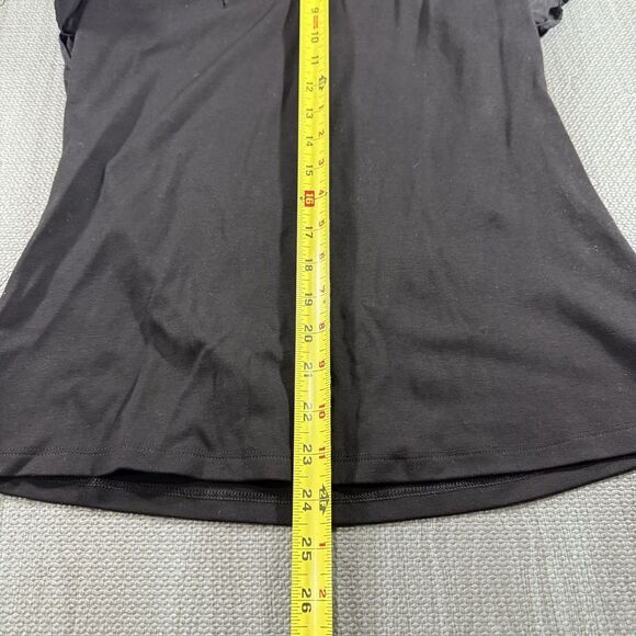 Boston Proper Ruffle Poplin V Neck Top Women’s Med - Picture 6 of 7